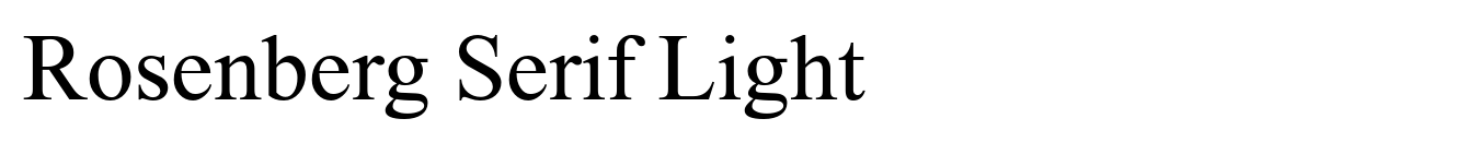Rosenberg Serif Light
